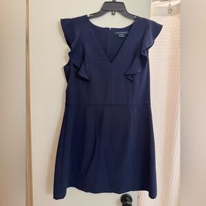 French Connection Blue Ruffled Mini Dress
